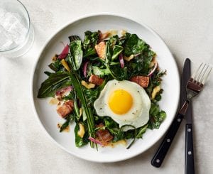 Winter Greens and Pork Belly Salad