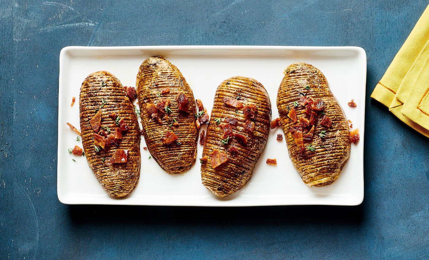 Hasselback Potatoes With Bacon & Thyme | Sysco Foodie