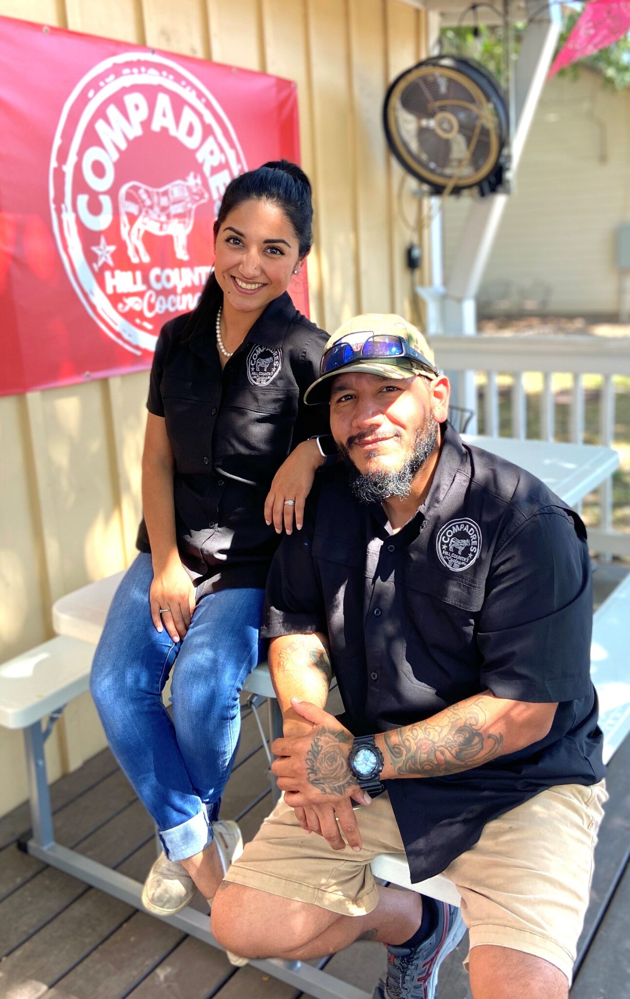 Chef Mark Sierra & Dalia Martinez portrait, Compadres Hill Country Cocina owners