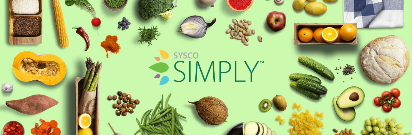 Sysco Simply plant based dining products banner