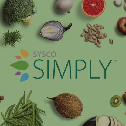 Sysco Simply plant based dining products square banner