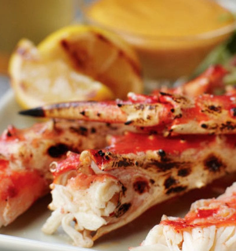 Grilled Alaska King Crab With Tabasco Aioli - Portico Seafood