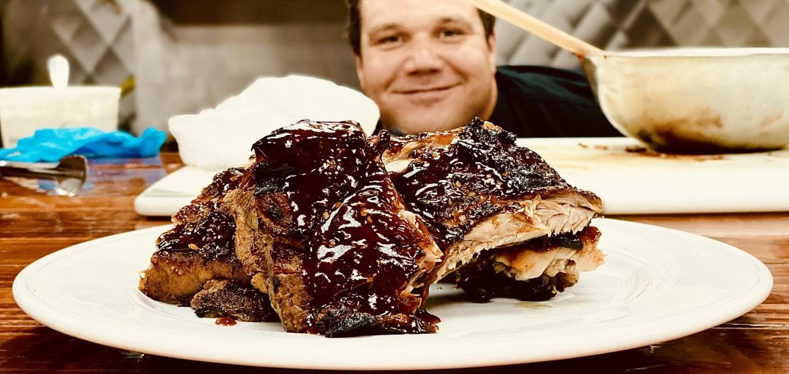 BBQ Pork Ribs prepared by Chef Raymond Yakelis