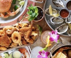 Seafood plates and dishes from Crab Hut