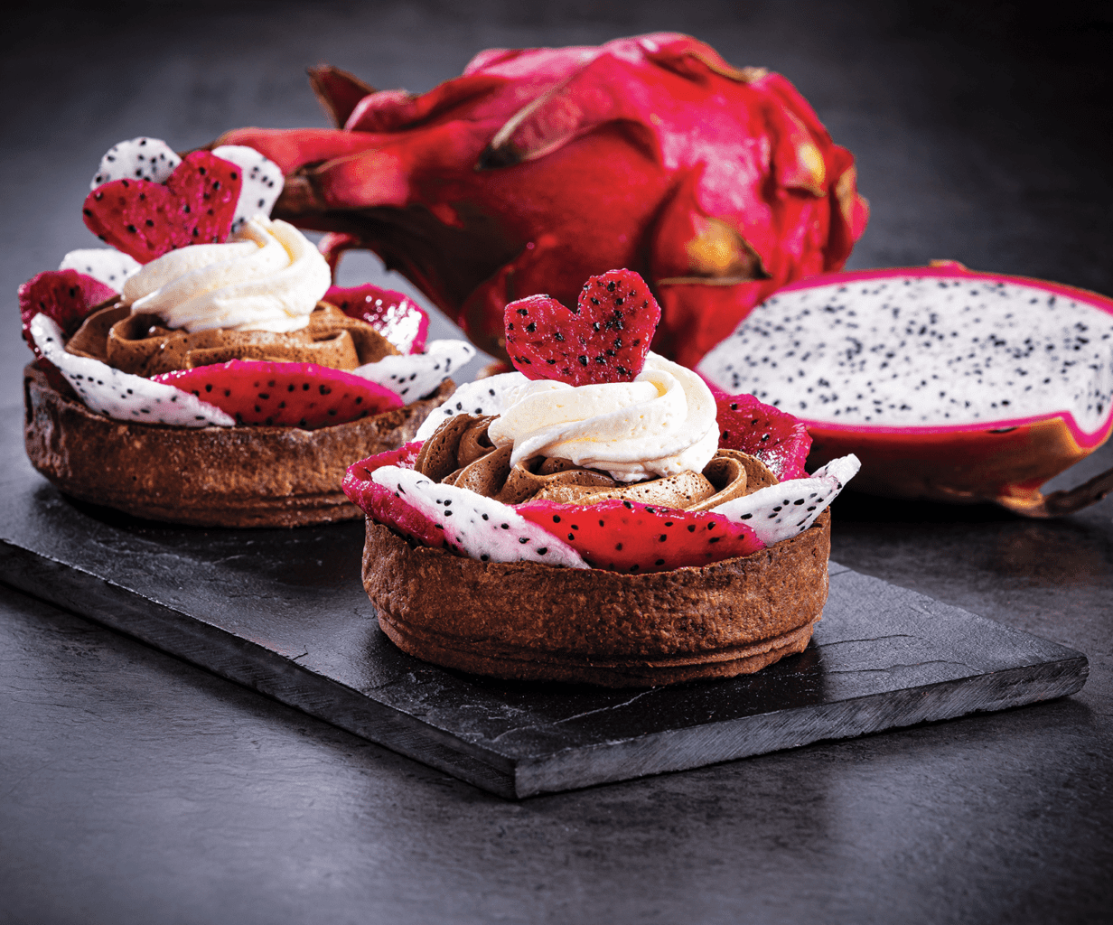 Chocolate and Dragon Fruit Mousse Tart | Sysco Foodie